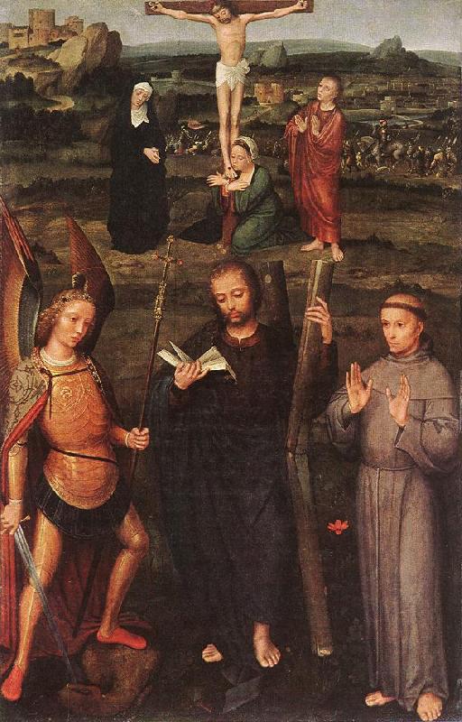ISENBRANT, Adriaen Archangel St Michael, St Andrew and St Francis of Assisi sg oil painting picture